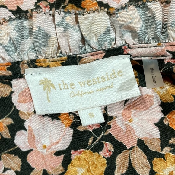 The Westside Floral Autumn Ruffle Trim Peasant Blouse - Picture 2 of 8